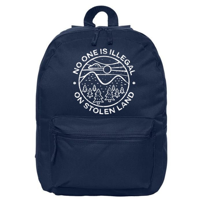 No one is illegal on stolen land Native Tribe 16 in Basic Backpack