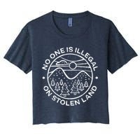 No one is illegal on stolen land Native Tribe Women's Crop Top Tee