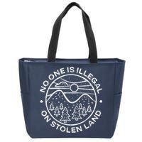 No one is illegal on stolen land Native Tribe Zip Tote Bag
