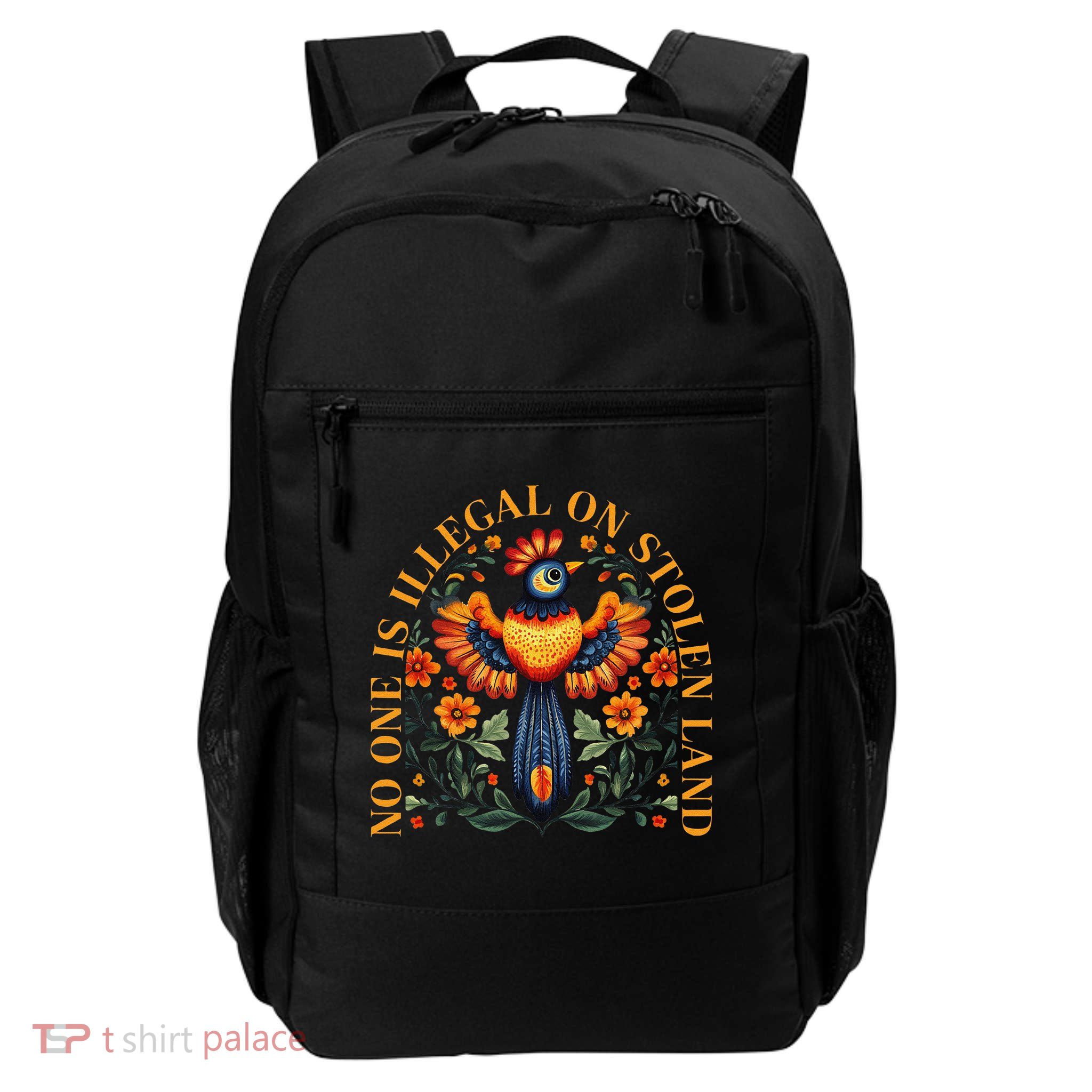 No One Is Illegal On Stolen Land Native Americans Vintage Gift Backpack