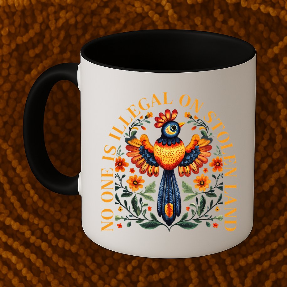 No One Is Illegal On Stolen Land Native Americans Vintage Gift Mug