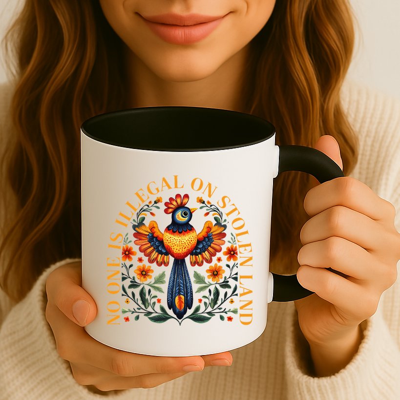 No One Is Illegal On Stolen Land Native Americans Vintage Gift Mug