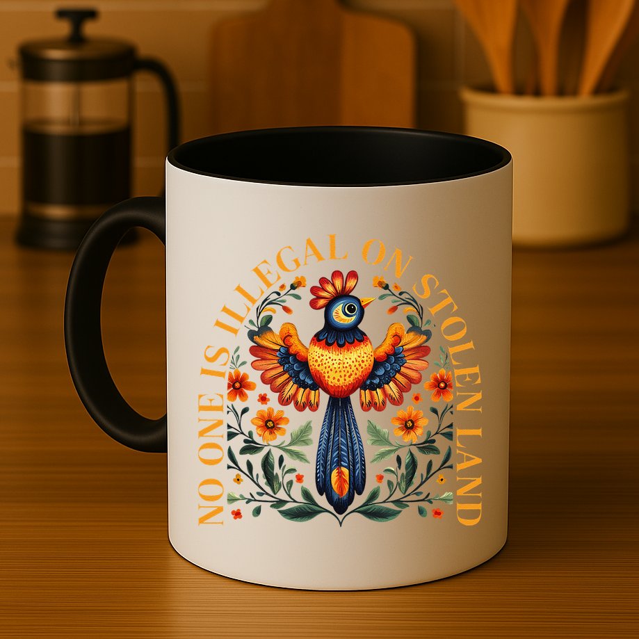 No One Is Illegal On Stolen Land Native Americans Vintage Gift Mug