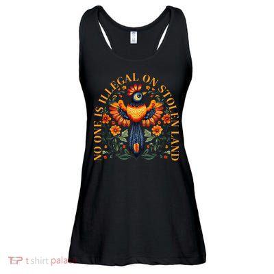 No One Is Illegal On Stolen Land Native Americans Vintage Gift Ladies Essential Flowy Tank