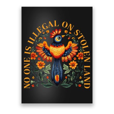 No One Is Illegal On Stolen Land Native Americans Vintage Gift Poster