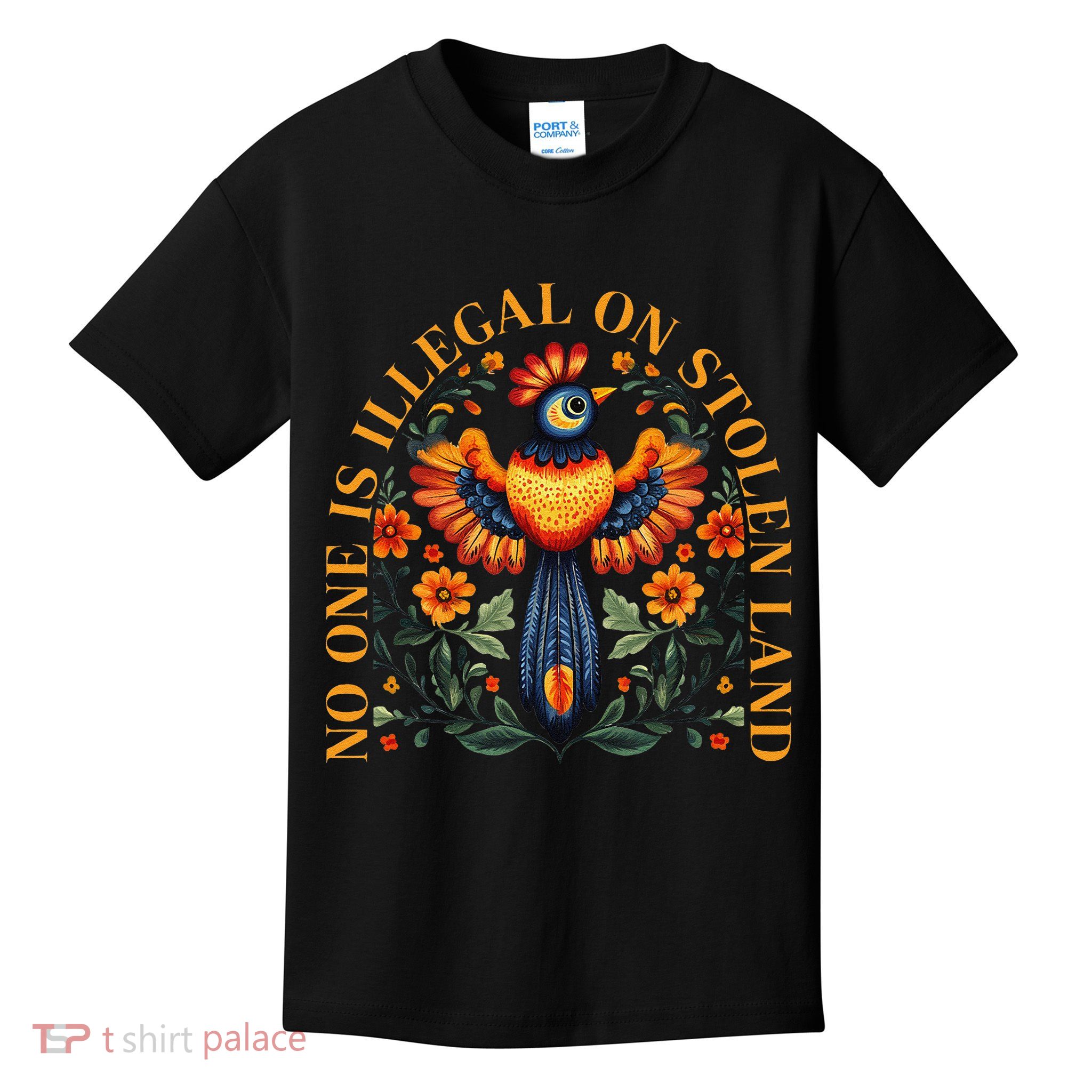 No One Is Illegal On Stolen Land Native Americans Vintage Gift Kids T-Shirt
