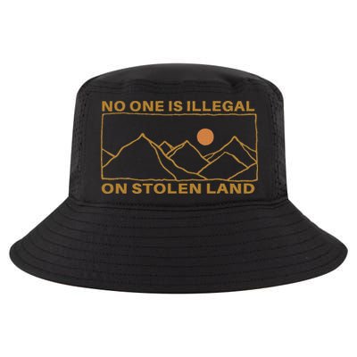 No One Is Illegal On Stolen Land Cool Comfort Performance Bucket Hat