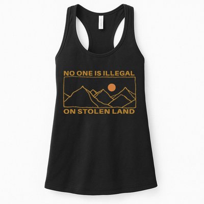 No One Is Illegal On Stolen Land Womens Tank Top