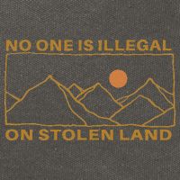 No One Is Illegal On Stolen Land Cotton Canvas Backpack