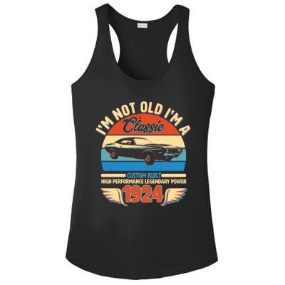 Not Old Im A Classic 1924 Car Lovers 100th Birthday Ladies PosiCharge Competitor Racerback Tank