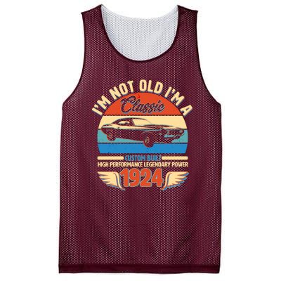 Not Old Im A Classic 1924 Car Lovers 100th Birthday Mesh Reversible Basketball Jersey Tank