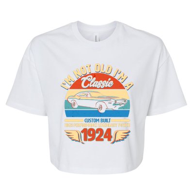 Not Old Im A Classic 1924 Car Lovers 100th Birthday Bella+Canvas Jersey Crop Tee