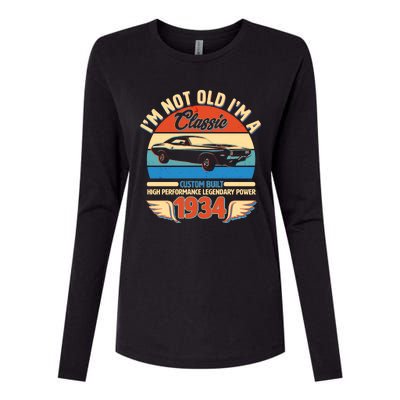 Not Old Im A Classic 1934 Car Lovers 90th Birthday Womens Cotton Relaxed Long Sleeve T-Shirt