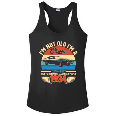 Not Old Im A Classic 1934 Car Lovers 90th Birthday Ladies PosiCharge Competitor Racerback Tank