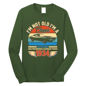 Not Old Im A Classic 1934 Car Lovers 90th Birthday Long Sleeve Shirt