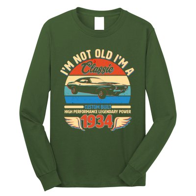 Not Old Im A Classic 1934 Car Lovers 90th Birthday Long Sleeve Shirt