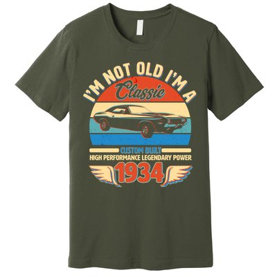 Not Old Im A Classic 1934 Car Lovers 90th Birthday Premium T-Shirt