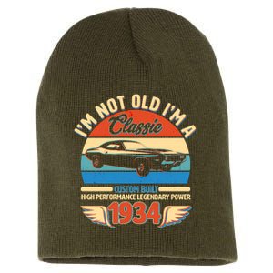 Not Old Im A Classic 1934 Car Lovers 90th Birthday Short Acrylic Beanie