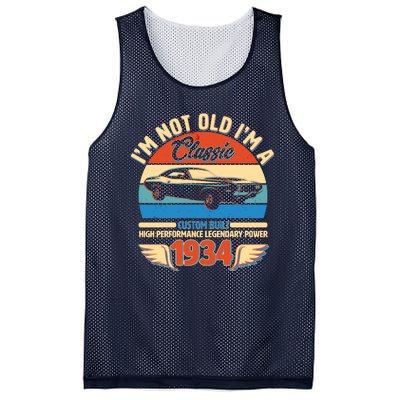 Not Old Im A Classic 1934 Car Lovers 90th Birthday Mesh Reversible Basketball Jersey Tank