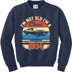 Not Old Im A Classic 1934 Car Lovers 90th Birthday Kids Sweatshirt