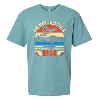 Not Old Im A Classic 1934 Car Lovers 90th Birthday Sueded Cloud Jersey T-Shirt