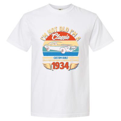 Not Old Im A Classic 1934 Car Lovers 90th Birthday Garment-Dyed Heavyweight T-Shirt