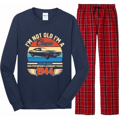 Not Old Im A Classic 1944 Car Lovers 80th Birthday Long Sleeve Pajama Set