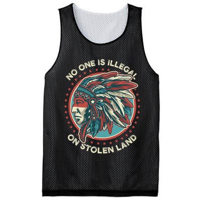 No One Is Illegal On Stolen Land Anti Trump Protest Mesh Reversible Basketball Jersey Tank
