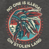 No One Is Illegal On Stolen Land Anti Trump Protest Vector Backpack