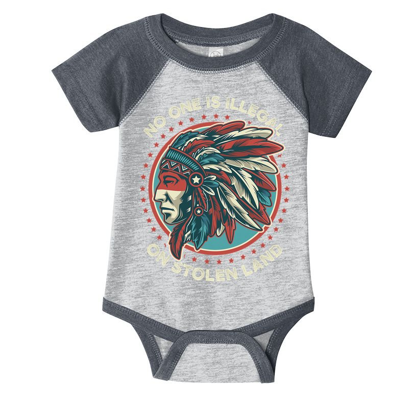 No One Is Illegal On Stolen Land Anti Trump Protest Infant Baby Jersey Bodysuit