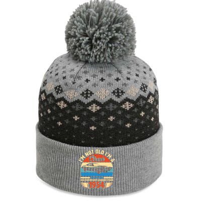 Not Old Im A Classic 1954 Car Lovers 70th Birthday The Baniff Cuffed Pom Beanie