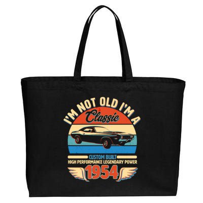 Not Old Im A Classic 1954 Car Lovers 70th Birthday Cotton Canvas Jumbo Tote