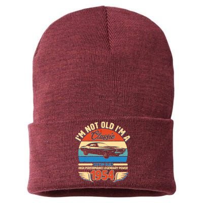 Not Old Im A Classic 1954 Car Lovers 70th Birthday Sustainable Knit Beanie