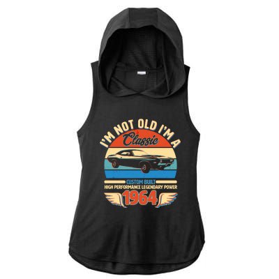 Not Old Im A Classic 1964 Car Lovers 60th Birthday Ladies PosiCharge Tri-Blend Wicking Draft Hoodie Tank