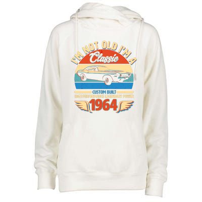 Not Old Im A Classic 1964 Car Lovers 60th Birthday Womens Funnel Neck Pullover Hood