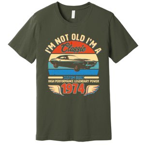 Not Old Im A Classic 1974 Car Lovers 50th Birthday Premium T-Shirt