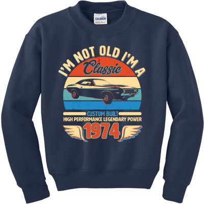 Not Old Im A Classic 1974 Car Lovers 50th Birthday Kids Sweatshirt