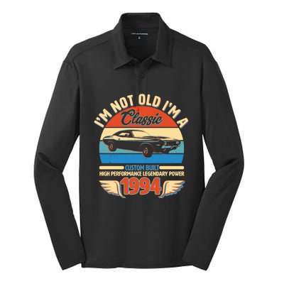 Not Old Im A Classic 1994 Car Lovers 30th Birthday Silk Touch Performance Long Sleeve Polo