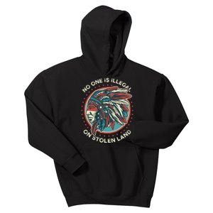 No One Is Illegal On Stolen Land Kids Hoodie