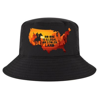 No One Is Illegal On Stolen Land Support Immigration Cool Comfort Performance Bucket Hat