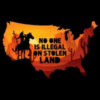 No One Is Illegal On Stolen Land Support Immigration Tall T-Shirt