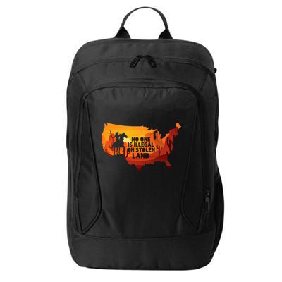 No One Is Illegal On Stolen Land Support Immigration City Backpack