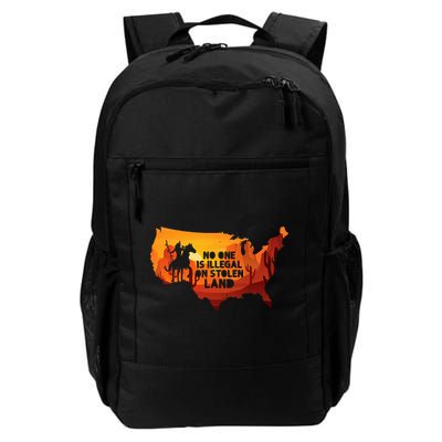 No One Is Illegal On Stolen Land Support Immigration Backpack