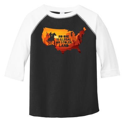 No One Is Illegal On Stolen Land Support Immigration Toddler Fine Jersey T-Shirt