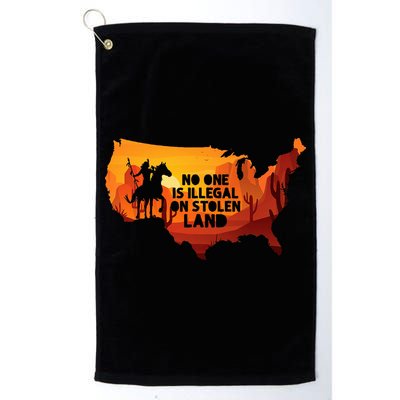 No One Is Illegal On Stolen Land Support Immigration Golf Towel