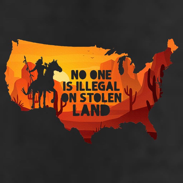 No One Is Illegal On Stolen Land Support Immigration Golf Towel