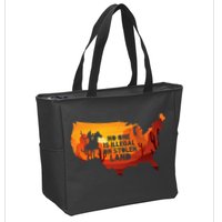 No One Is Illegal On Stolen Land Support Immigration Zip Tote Bag