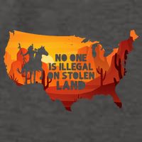 No One Is Illegal On Stolen Land Support Immigration Vector Backpack