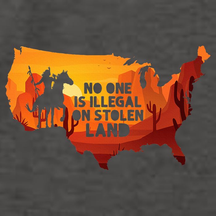 No One Is Illegal On Stolen Land Support Immigration Vector Backpack
