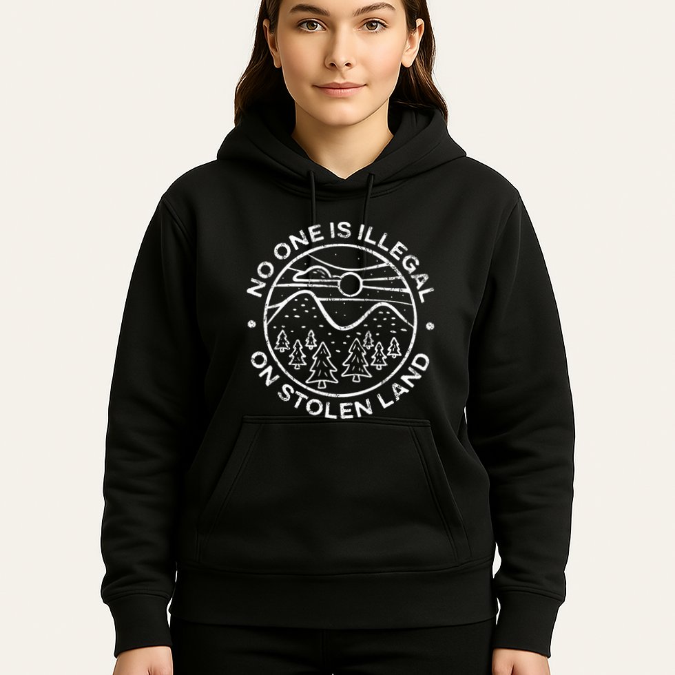 No One Is Illegal On Stolen Land Native Tribe Hoodie